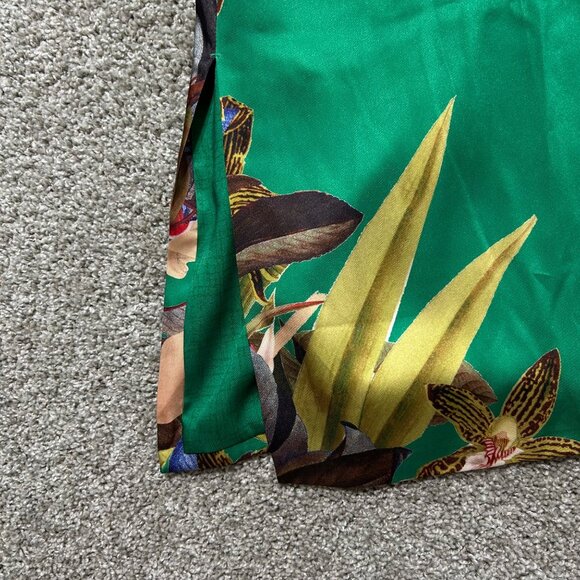 Chicos Tropical Emerald Floral Kimono Wrap L/XL Polyester Womens Lightweight Cov - Picture 8 of 13